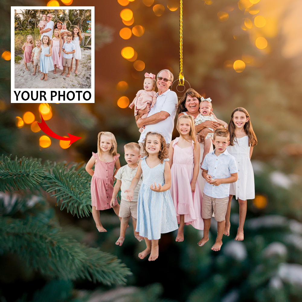 Custom Family Photo Ornament - Personalized Photo Mica Ornament - Birthday, Christmas Gift For Family, Family Members | Friend 11