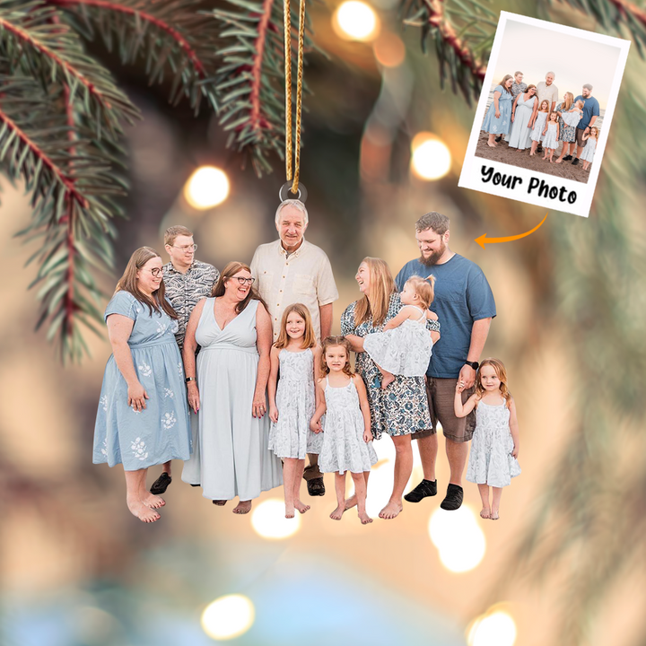 Custom Family Photo Ornament, Family Christmas Ornament, Gift For Family Members, Friends | Family 7