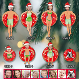 Custom Photo Ornament - Personalized Funny Photo Ornament - Gift For Friend And Family  | Swim