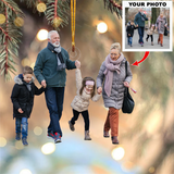 Customized Your Photo Ornament - Personalized Photo Mica Ornament - Christmas Gift For Family Member