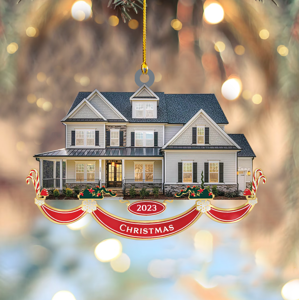 Custom Photo New Home Christmas Photo Ornament | Home 2