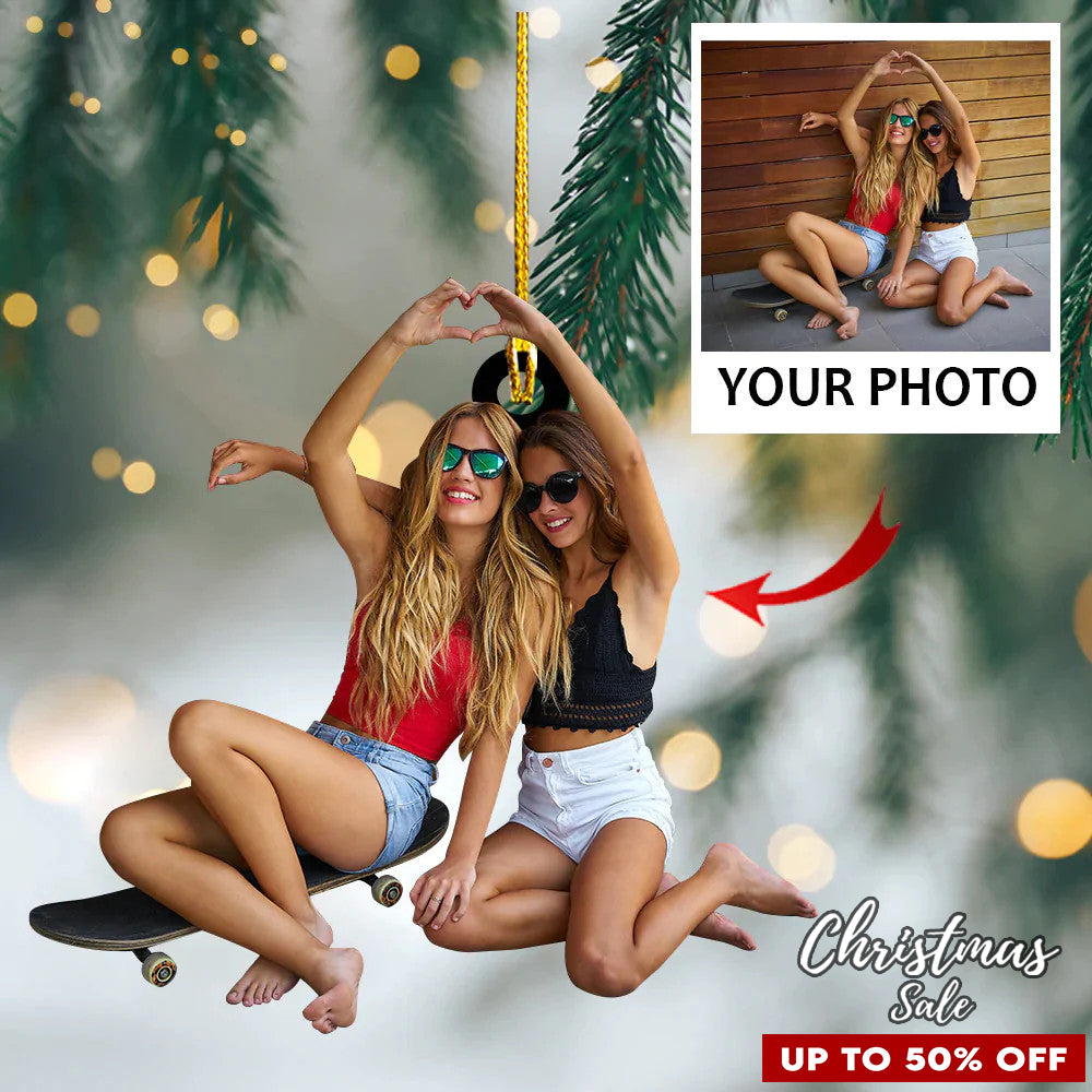 Custom Photo Ornament, Grandparents Gifts, Perfect Gift for Family, Friends, Kids and Lover | Grandparent