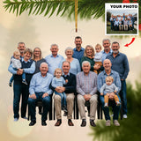 Bonded by Love - Personalized Photo Mica Ornament - Customized Your Photo Ornament - Christmas Gift For Family