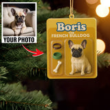 Turn Your Photo into an Action Figure - Custom Photo Ornament Toy Box Portrait | French Bulldog