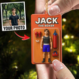 Turn Your Photo into an Action Figure - Custom Photo Ornament Toy Box Portrait | Boxer