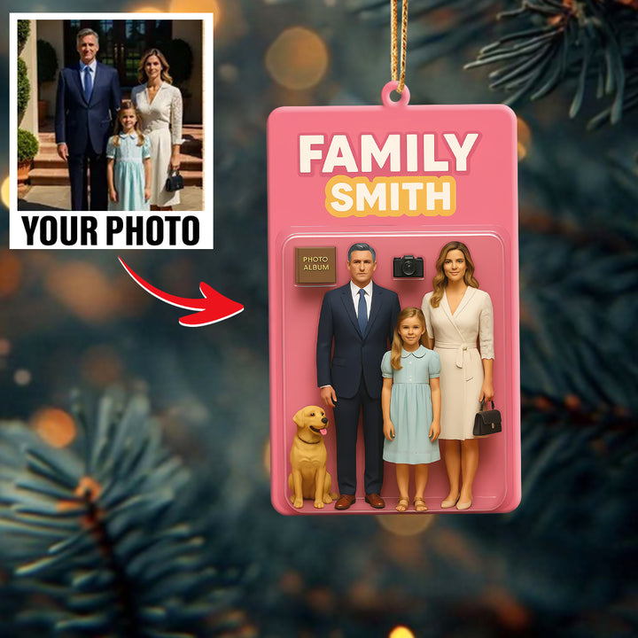 Turn Your Photo into an Action Figure - Custom Photo Ornament Toy Box Portrait | Family
