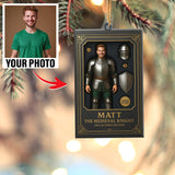 Turn Your Photo into an Action Figure - Custom Photo Ornament Toy Box Portrait | Medieval Knight