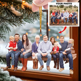 Customized Your Photo Ornament - Personalized Photo Mica Ornament - Christmas Gift For Family Member