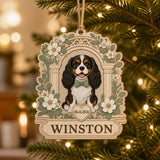 Personalized Wedding Pup Photo Wood Ornament - Custom Pet Keepsake - image 1