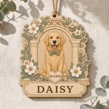 Personalized Wedding Pup Photo Wood Ornament - Custom Pet Keepsake - image 3