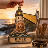 Personalized Guiding Light Pet Memorial Photo Wood Ornament - Custom Pet Keepsake - image 4