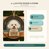 Personalized Memory Melody Pet Memorial Photo Wood Ornament - Custom Pet Keepsake - image 9