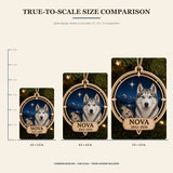 Personalized Moonlit Trail Compass Pet Memorial Photo Wood Ornament - Custom Pet Keepsake - image 6