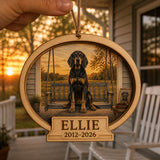 Personalized Porch Swing Pet Memorial Photo Wood Ornament - Custom Pet Keepsake - image 4