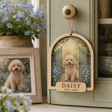 Personalized Secret Garden Pet Memorial Photo Wood Ornament - Custom Pet Keepsake - image 3