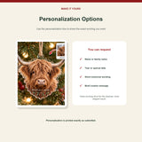 Personalized Highland Cow Photo Acrylic Ornament - Custom Christmas Keepsake - image 7