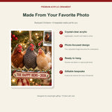 Personalized Backyard Chickens Acrylic Ornament - Custom Photo Keepsake - image 2