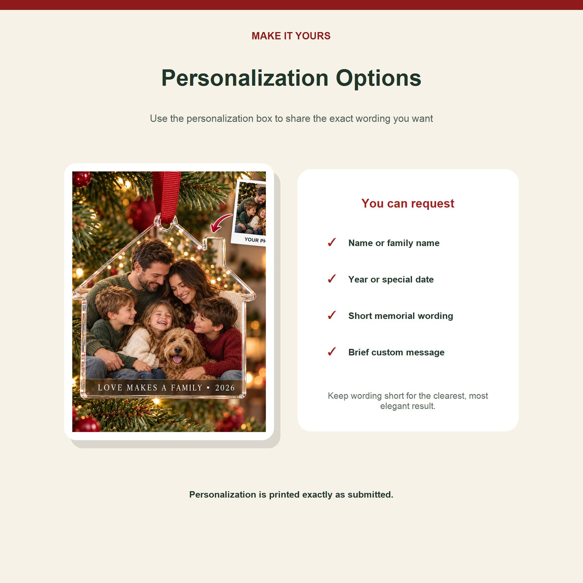 Personalized Foster Family Acrylic Ornament - Custom Photo Keepsake - image 7