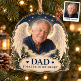 Personalized Dad Memorial Acrylic Ornament - Custom Photo Keepsake - image 1