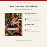 Personalized Military Memorial Acrylic Ornament - Custom Photo Keepsake - image 2