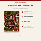Personalized Firefighter Memorial Acrylic Ornament - Custom Photo Keepsake - image 2