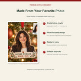 Personalized Social Worker Photo Acrylic Ornament - Custom Christmas Keepsake - image 2