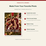 Personalized Basketball Photo Acrylic Ornament - Custom Athlete Christmas Keepsake - image 2