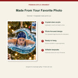 Personalized Swimmer Photo Acrylic Ornament - Custom Athlete Christmas Keepsake - image 2