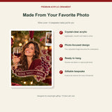 Personalized Wine Lover Acrylic Ornament - Custom Photo Keepsake - image 2
