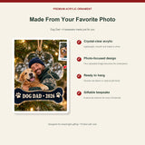 Personalized Dog Dad Acrylic Ornament - Custom Photo Keepsake - image 2