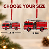 Custom Fire Truck Photo Acrylic Ornament - Personalized Vehicle Christmas Keepsake - image 3
