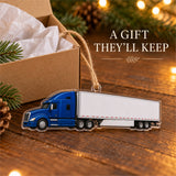 Custom Semi Truck Photo Acrylic Ornament - Personalized Vehicle Christmas Keepsake - image 5