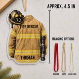Personalized Firefighter Turnout Gear Acrylic Ornament - Custom Name Christmas Keepsake - image 7