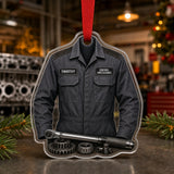 Personalized Auto Mechanic Work Shirt Acrylic Ornament - Custom Name Christmas Keepsake - image 2