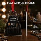 Personalized Barber Hairstylist Apron Acrylic Ornament - Custom Name Christmas Keepsake - image 6