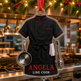 Personalized Chef Coat Acrylic Ornament - Custom Name Christmas Keepsake - image 2