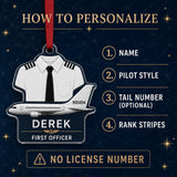 Personalized Pilot Uniform Acrylic Ornament - Custom Name Christmas Keepsake - image 5