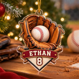 Personalized Baseball Photo Acrylic Ornament - Custom Athlete Christmas Keepsake - image 3