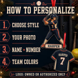 Personalized Softball Photo Acrylic Ornament - Custom Athlete Christmas Keepsake - image 5