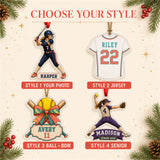 Personalized Softball Photo Acrylic Ornament - Custom Athlete Christmas Keepsake - image 8