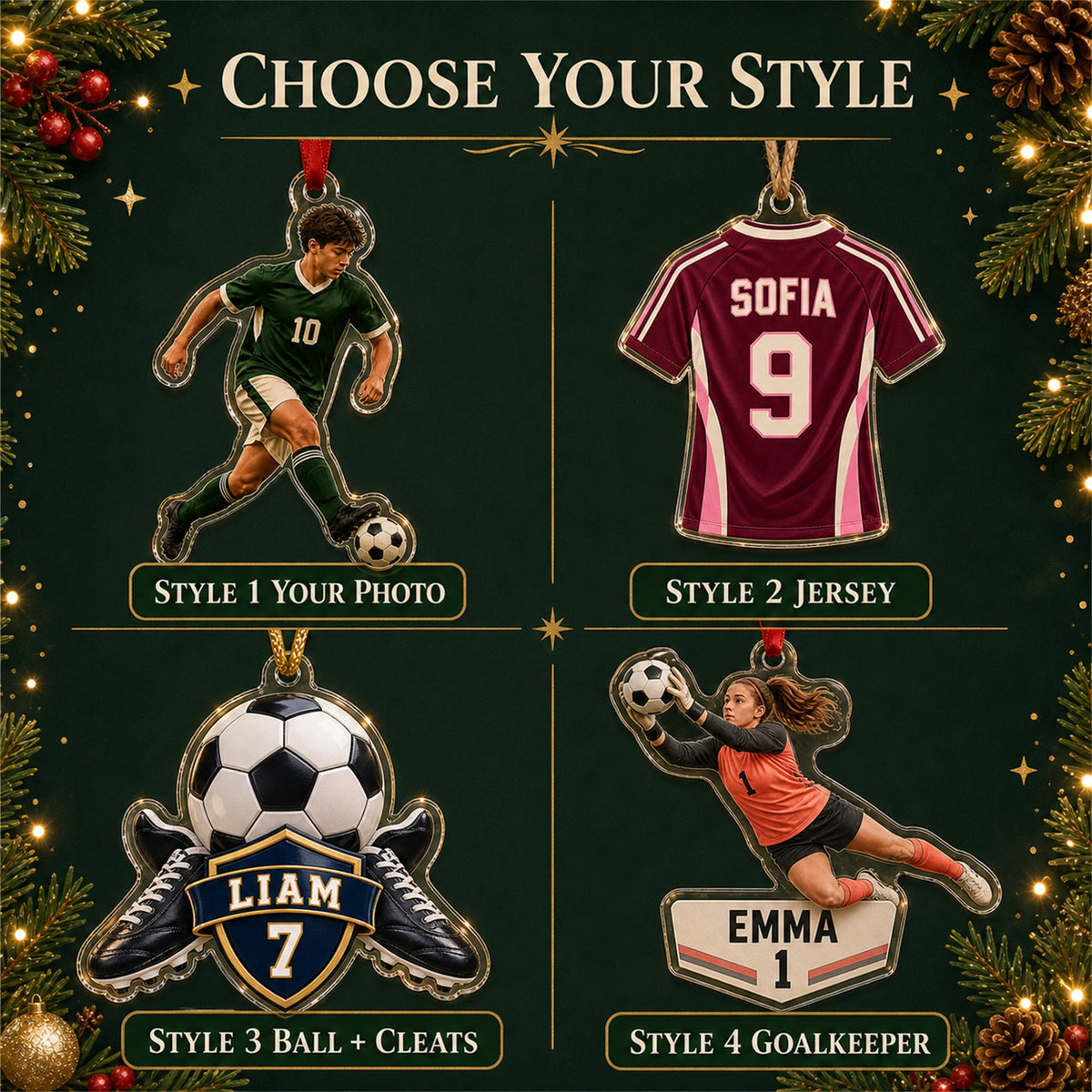 Personalized Soccer Photo Acrylic Ornament - Custom Athlete Christmas Keepsake - image 8