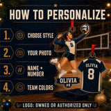 Personalized Volleyball Photo Acrylic Ornament - Custom Athlete Christmas Keepsake - image 5