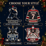 Personalized Ice Hockey Photo Acrylic Ornament - Custom Athlete Christmas Keepsake - image 8