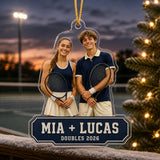 Personalized Tennis Photo Acrylic Ornament - Custom Athlete Christmas Keepsake - image 3