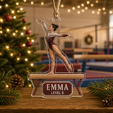 Personalized Gymnastics Photo Acrylic Ornament - Custom Athlete Christmas Keepsake - image 2