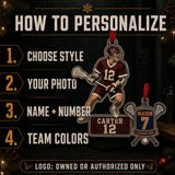 Personalized Lacrosse Photo Acrylic Ornament - Custom Athlete Christmas Keepsake - image 5