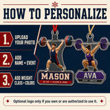 Personalized Weightlifting Photo Acrylic Ornament - Custom Athlete Christmas Keepsake - image 5