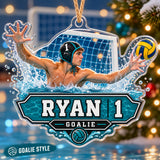 Personalized Water Polo Photo Acrylic Ornament - Custom Athlete Christmas Keepsake - image 3