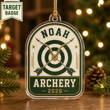 Personalized Archery Photo Acrylic Ornament - Custom Athlete Christmas Keepsake - image 2