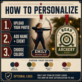 Personalized Archery Photo Acrylic Ornament - Custom Athlete Christmas Keepsake - image 5